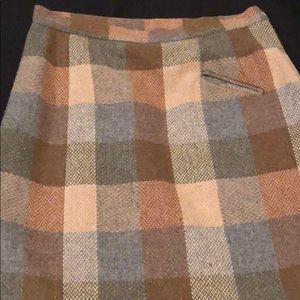 Summit Plaid  wool skirt